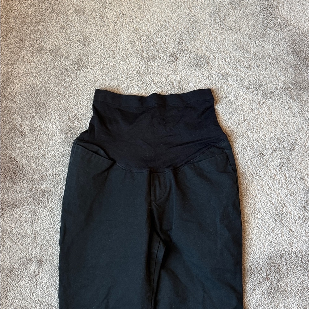 Old Navy Black Full Panel Pixie Flare Maternity P… - image 2